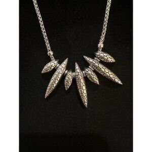SARDA 925 Sterling Reversible Spike Pendant Necklace | Adjustable Chain 31gms
